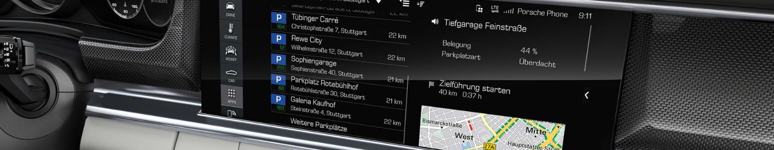 front screen in the porsche panamera