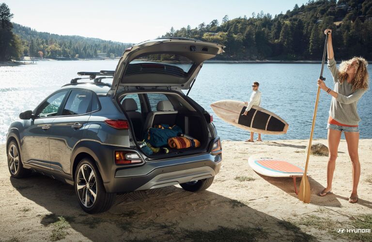 2018 Hyundai Kona parked by beach