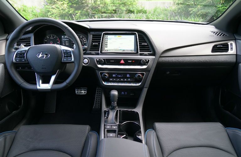 2018 Hyundai Sonata interior front seat and steering wheel