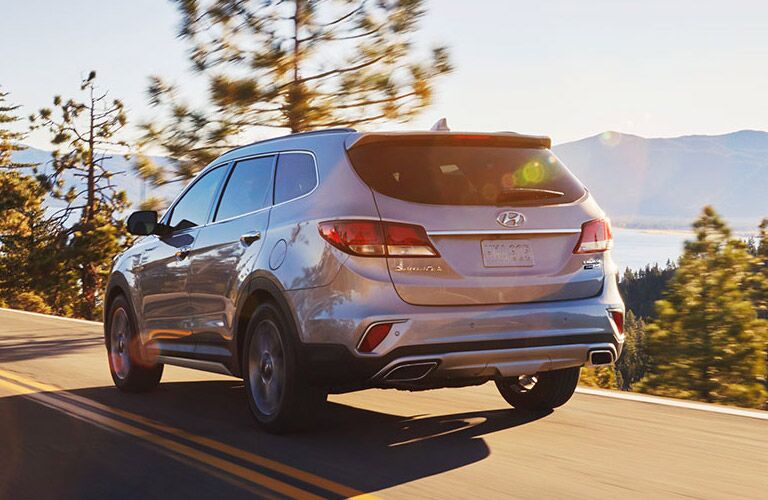 silver hyundai santa fe by forest