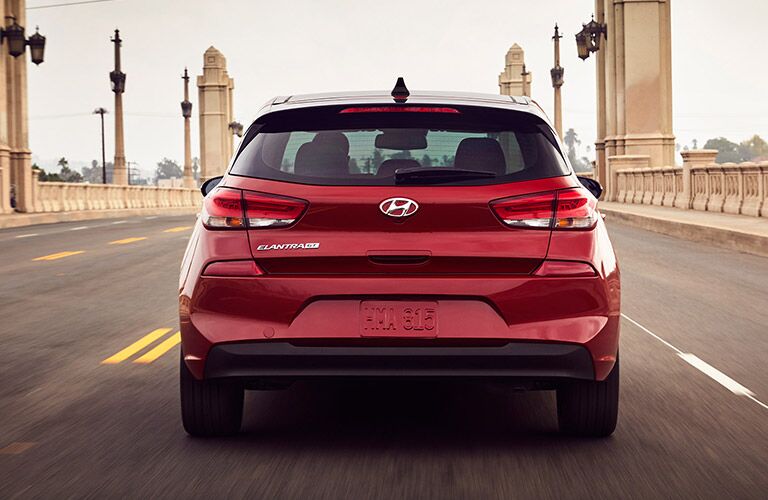 2018 Hyundai Elantra GT back view driving down road