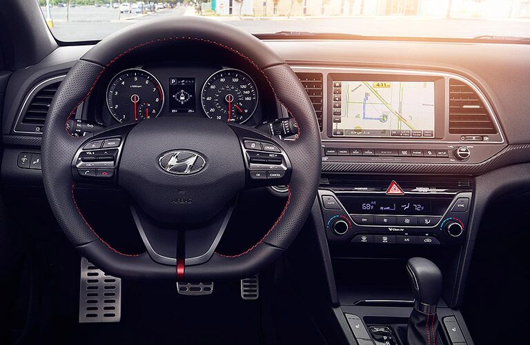 2018 Hyundai Elantra steering wheel and display