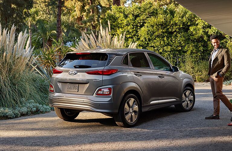 grey hyundai kona vehicle in driveway