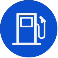 Blue gas pump icon