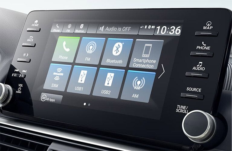 Close Up of 2019 Honda Accord Display Audio Touchscreen Display