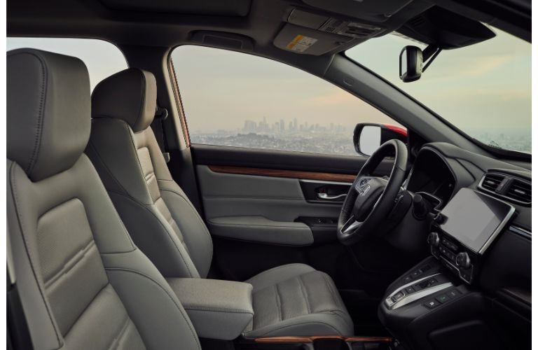 2020 Honda CR-V Hybrid interior side shot of front seating