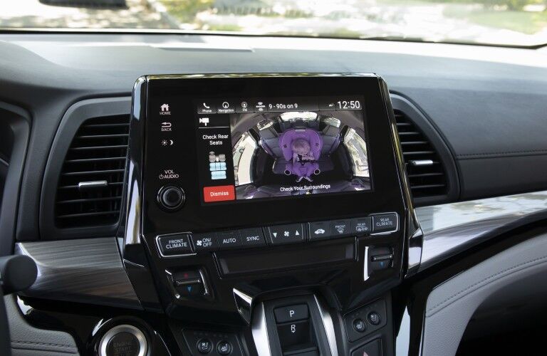 2021 Honda Odyssey minivan interior shot of infotainment display screen