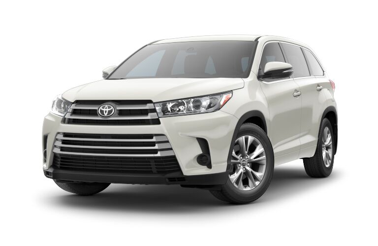 2018 Toyota Highlander parked in white