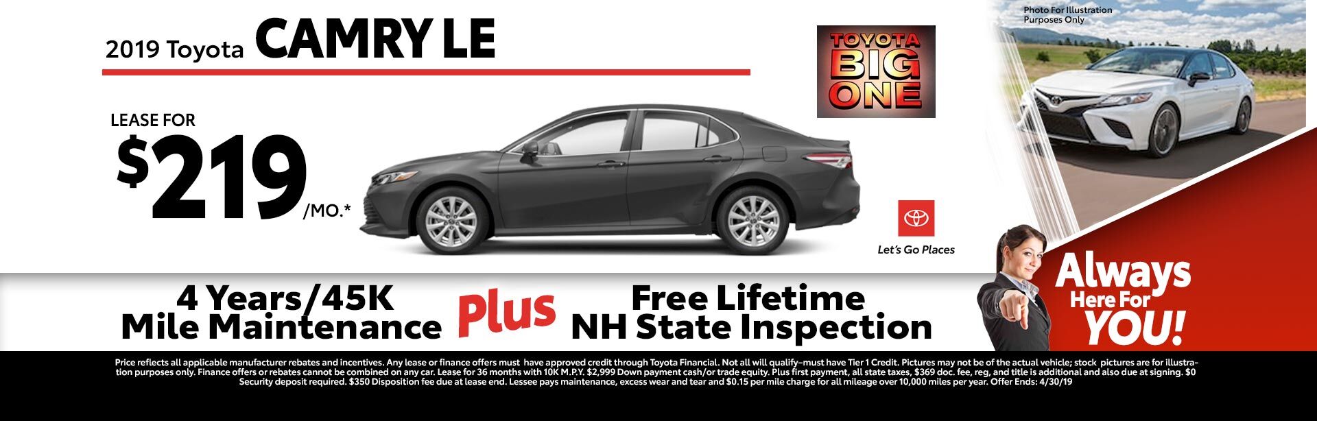 2019 Toyota Camry LE Special at McGee Toyota of Claremont 2019 Toyota Camry LE Special at McGee Toyota of Claremont