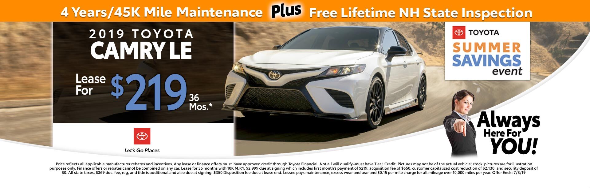 2019 Toyota Camry LE Special at McGee Toyota of Claremont 2019 Toyota Camry LE Special at McGee Toyota of Claremont