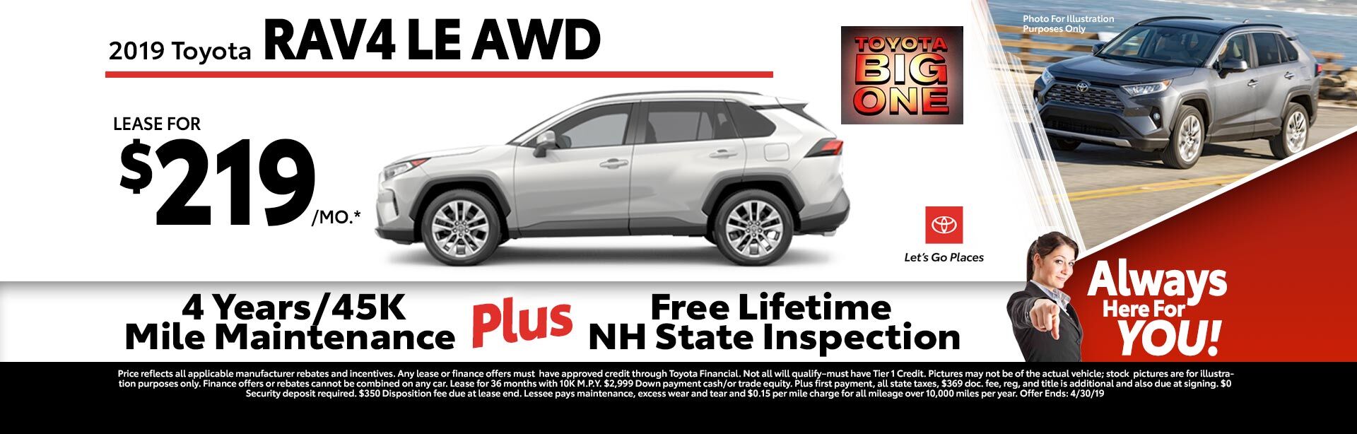 2019 Toyota RAV4 LE AWD at McGee Toyota of Claremont 2019 Toyota RAV4 LE AWD at McGee Toyota of Claremont