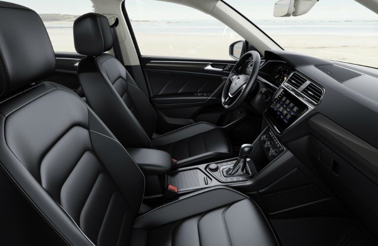 Black 2017 VW Tiguan Front Seat Interior