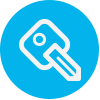 Light Blue Key Icon