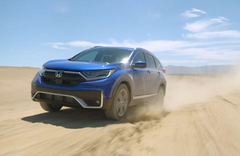 Blue 2020 Honda CR-V in a Desert