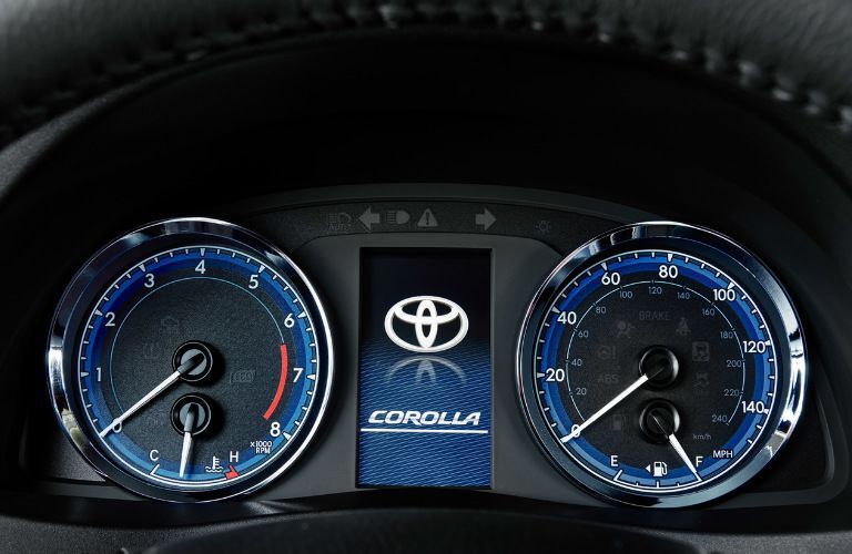 gauges and trip computer inside the 2019 Toyota Corolla