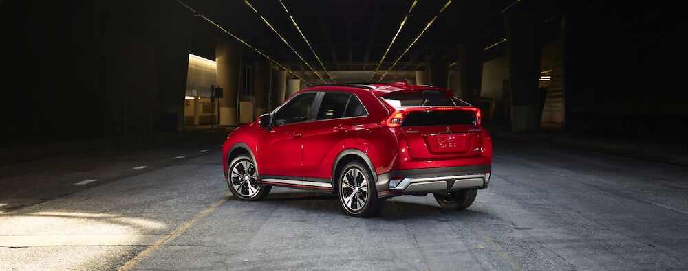 Red 2019 Mitsubishi Eclipse Cross Parked