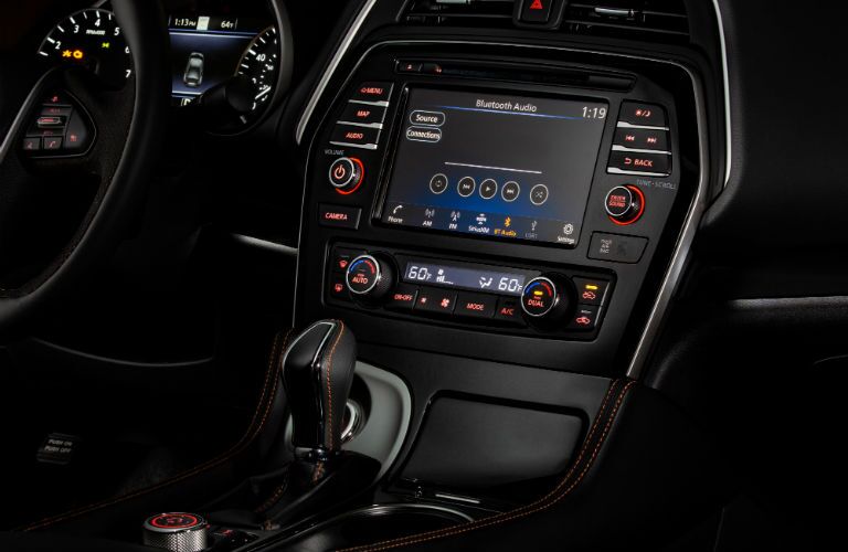 A photo of the infotainment system in the 2020 Nissan Maxima.