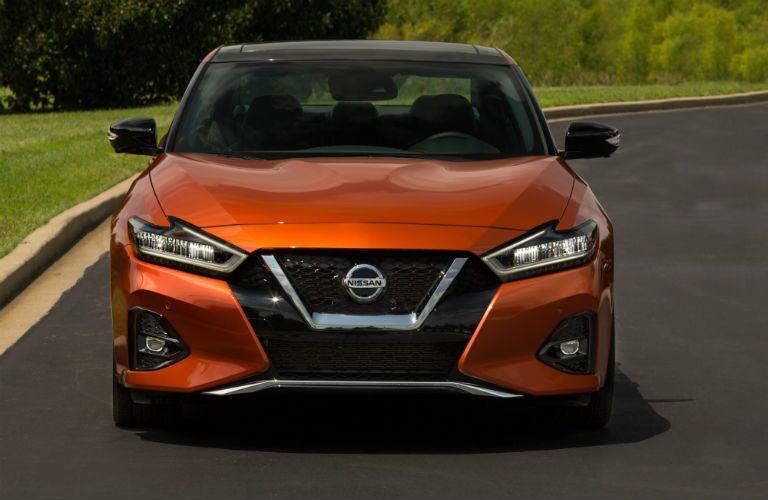 A head-on photo of the 2020 Nissan Maxima.