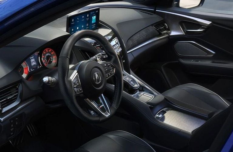Black dashboard and front seats in 2020 Acura RDX