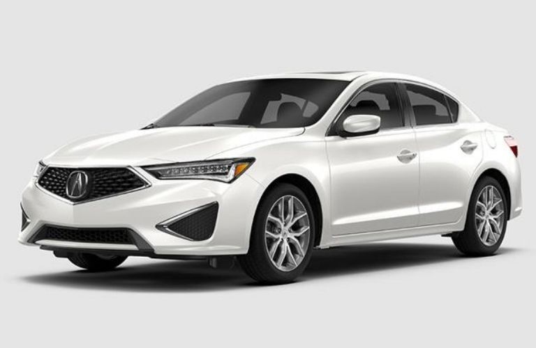Exterior view of a white 2019 Acura ILX