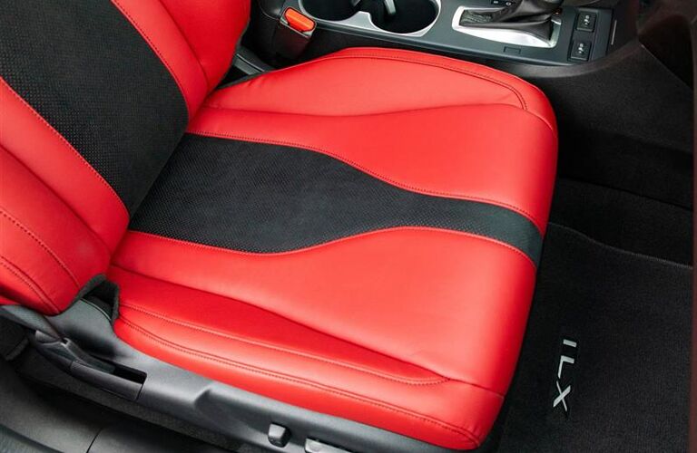 Red and black seat in 2020 Acura ILX