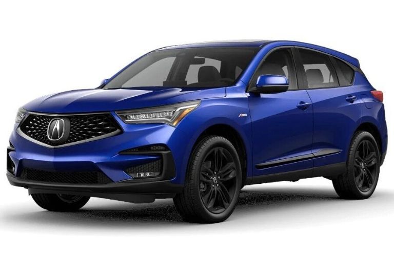 Exterior view of a blue 2020 Acura RDX A-Spec® Package