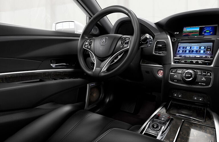 Steering wheel, gauges, and touchscreen in 2020 Acura RLX