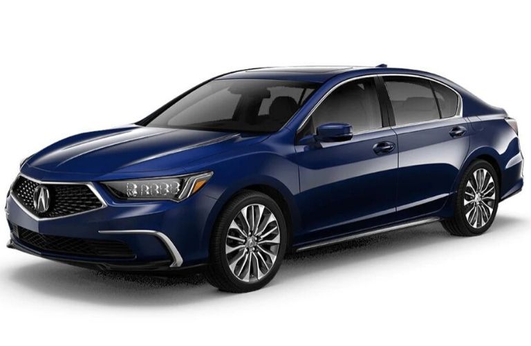 Exterior view of a blue 2020 Acura RLX Technology Package