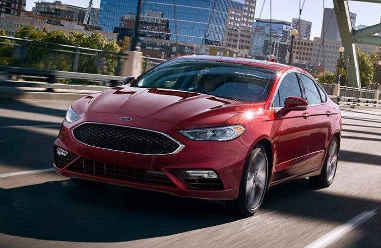 2019 Ford Fusion on the road front view