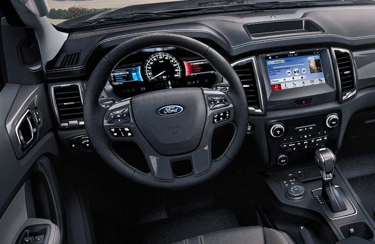 2019 Ford Ranger dash and wheel