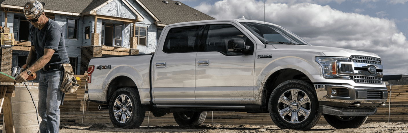 2020 Ford F-150 parked at work site