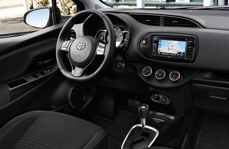 2017 toyota yaris interior steering wheel touchscreen