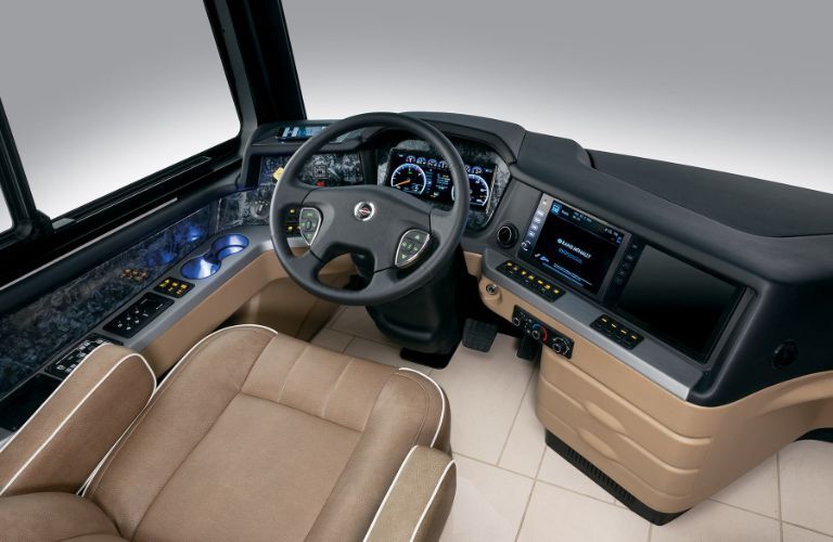 2020 Newmar London Aire cockpit and driving area