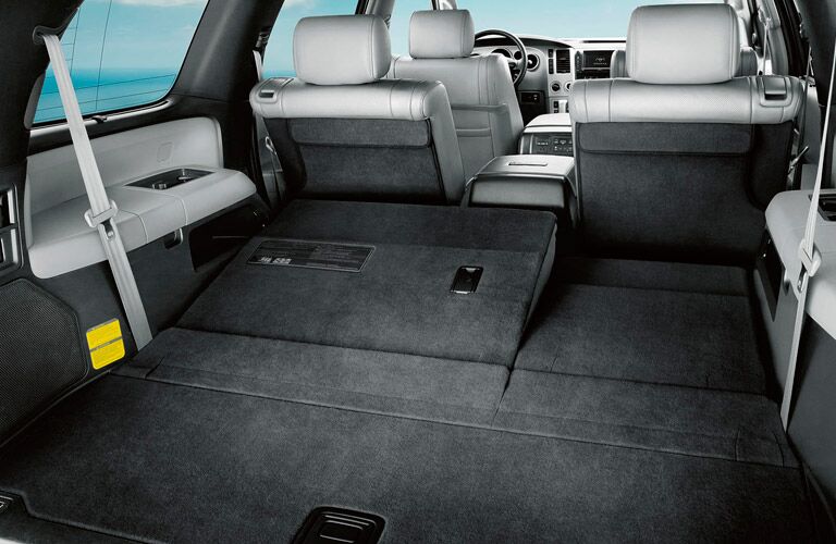 Cargo area of a Toyota Sequoia