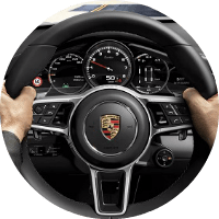 hands on panamera steering wheel