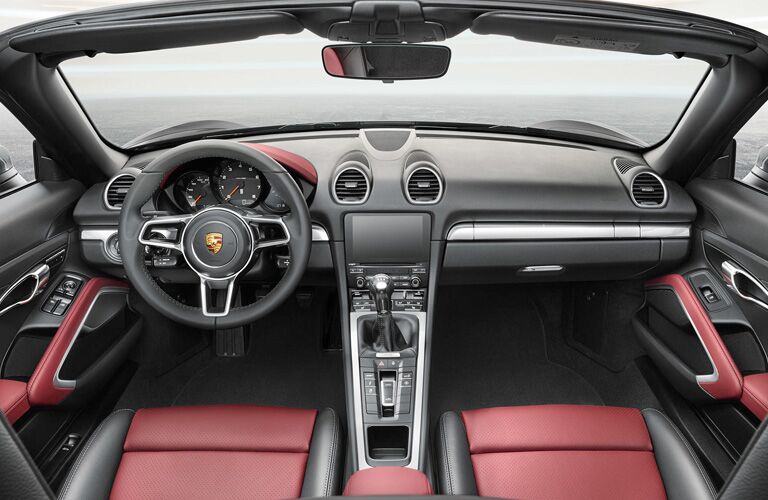 2018 Porsche 718 dash and wheel