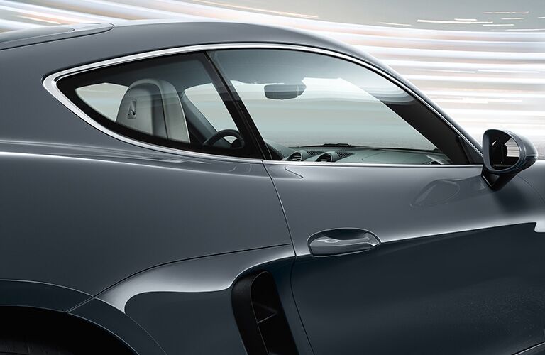 Side view of a 2018 Porsche 718 Cayman
