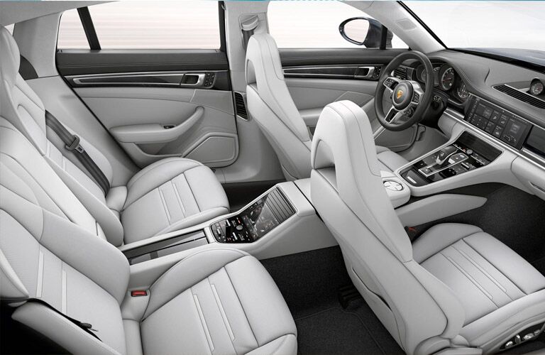 2018 Porsche Panamera upside down view of the seats