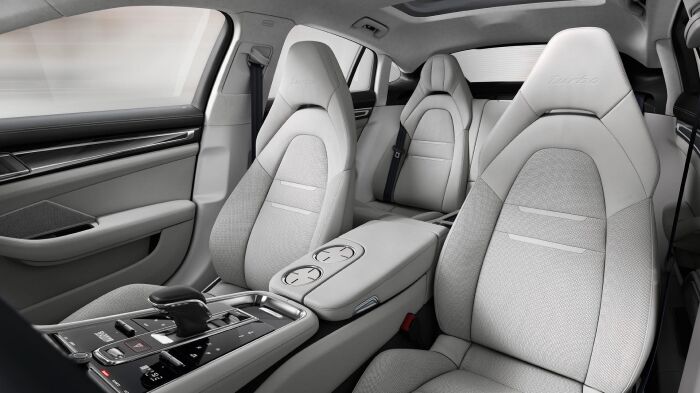 The spacious interior of the 2019 Porsche Panamera available at Loeber Porsche, near Park Ridge, IL