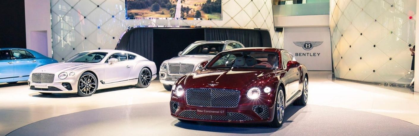 Image of the vehicles that make up the 2020 Bentley model lineup