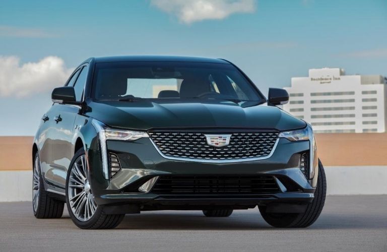 Exterior view of a black 2020 Cadillac CT4