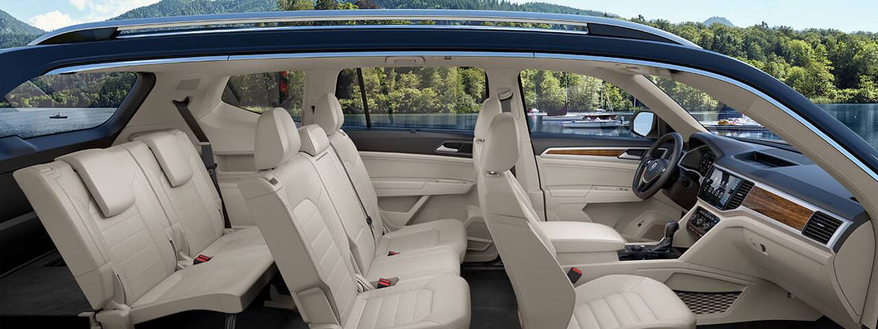2019 Volkswagen Atlas passenger space vs the competition