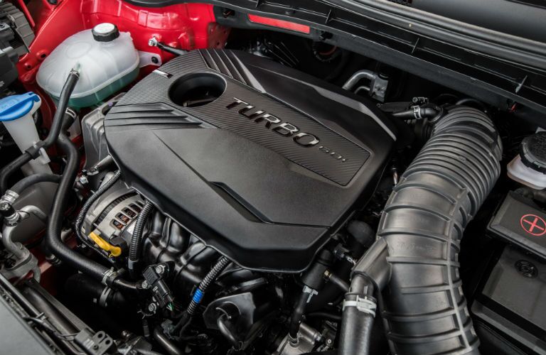 A photo of one of the engines available in the 2020 Kia Soul.