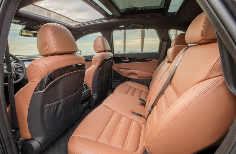 A photo of the rear seats in the 2019 Kia Sorento.