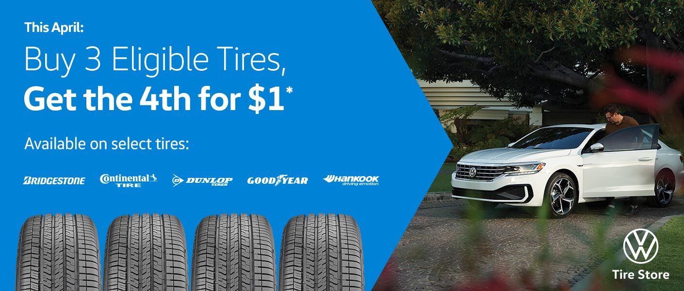 Buy 3 tires, get the 4th for 1 dollar
