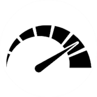 Black and white credit score logo
