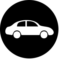 Black and white car logo
