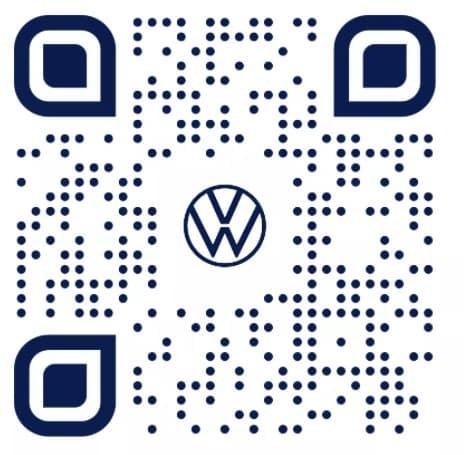 Volkswagen QR Code that leads to the Taos Virtual Showroom