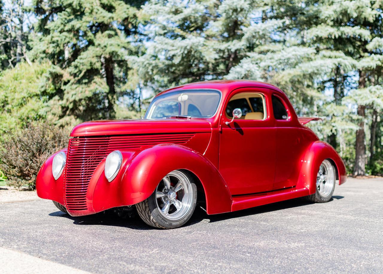 1938 Ford Standard Coupe Shaker V8 Custom Red Deer AB