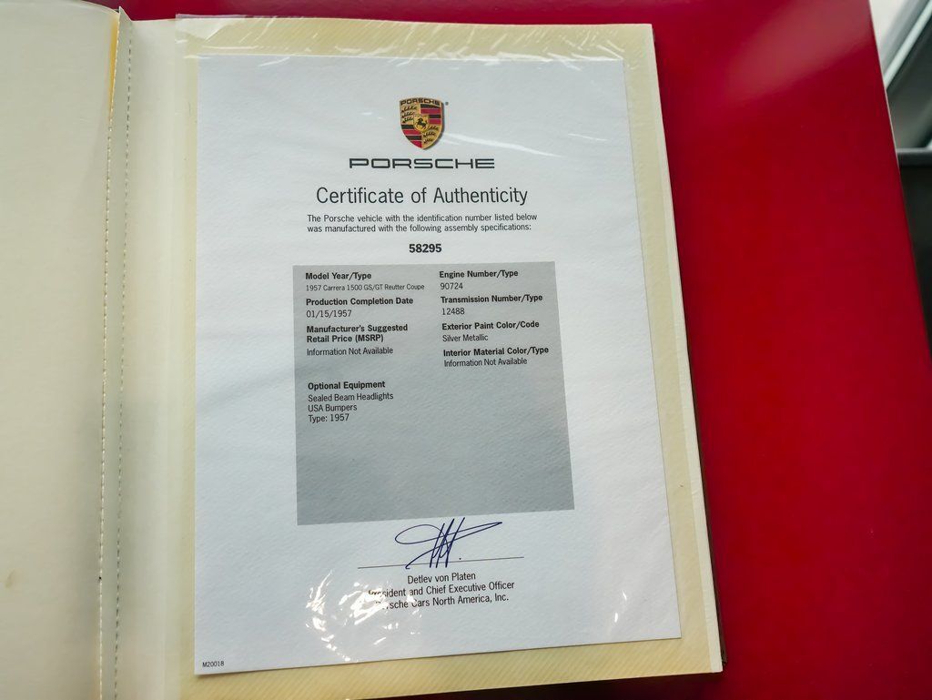 1957 Porsche 356 Carrera 1500 GS Colorado Springs CO